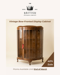 Vintage Bow-Fronted Display Cabinet