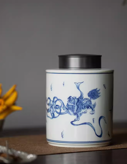 Handmade Tea canister with airtight lid