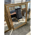Vintage Large Gilt Framed Bevel Edge Wall Mirror (116cm x 90cm)