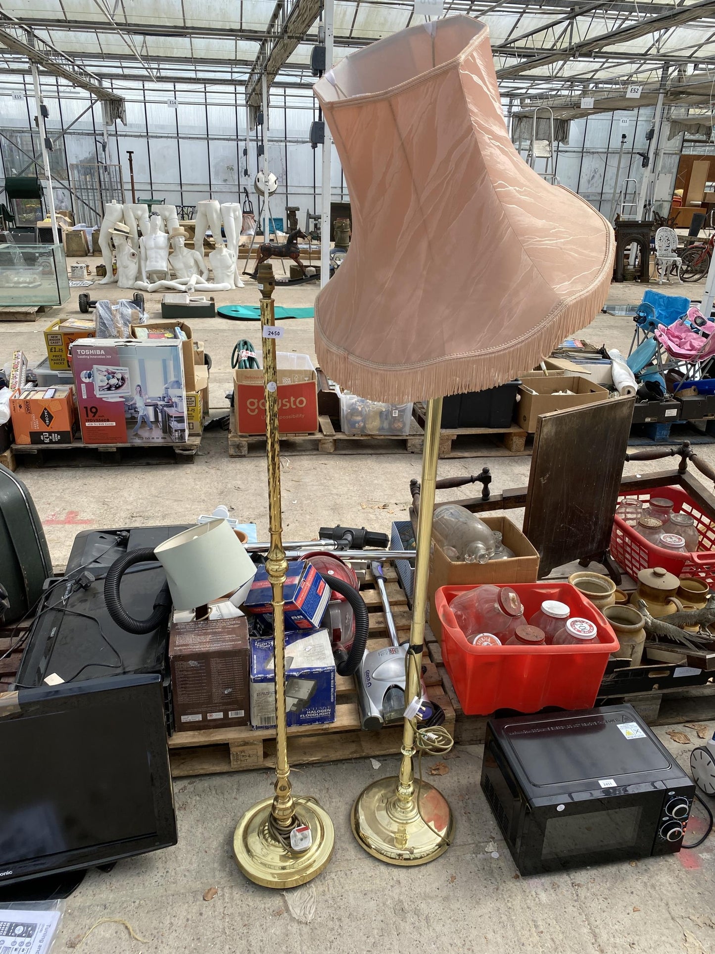 Vintage brass floor lamp