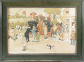 SIGNED CECIL ALDIN (1870-1935) : Colour lithograph Victor Venner of the stagecoach at the Swan Hotel