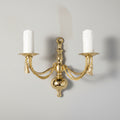 Vintage Lampexport S.A. Twin-Light Brass Wall Sconce with Tassel Accents