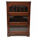 Vintage Lexington Cherry Wood 3-Tier Barrister Bookcase
