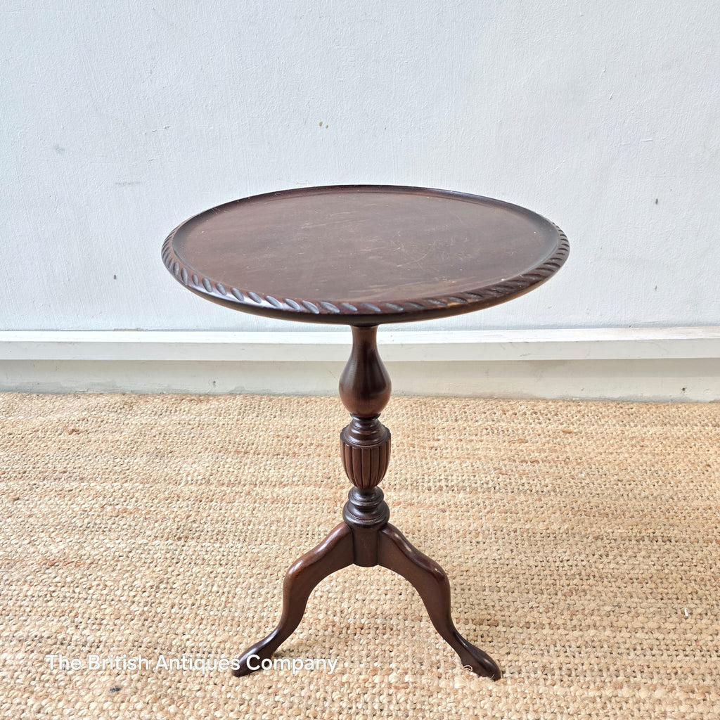 Vintage Pie-Crust Tripod Wine Table