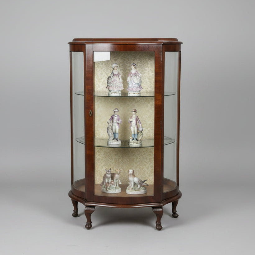 NEW ARRIVAL -Vintage Bow-Front Display Cabinet / China Cabinet, circa 1950s–1960s