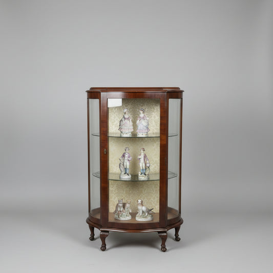 NEW ARRIVAL -Vintage Bow-Front Display Cabinet / China Cabinet, circa 1950s–1960s