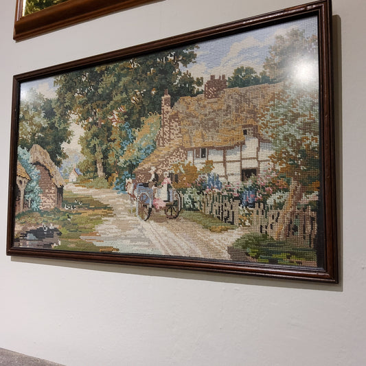 Vintage english countryside needlepoint 3