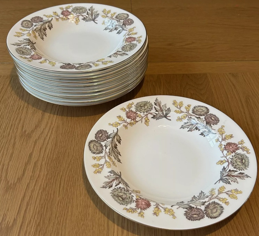 Wedgwood Lichfield Dinner Plate, Soup bowl and Teaset