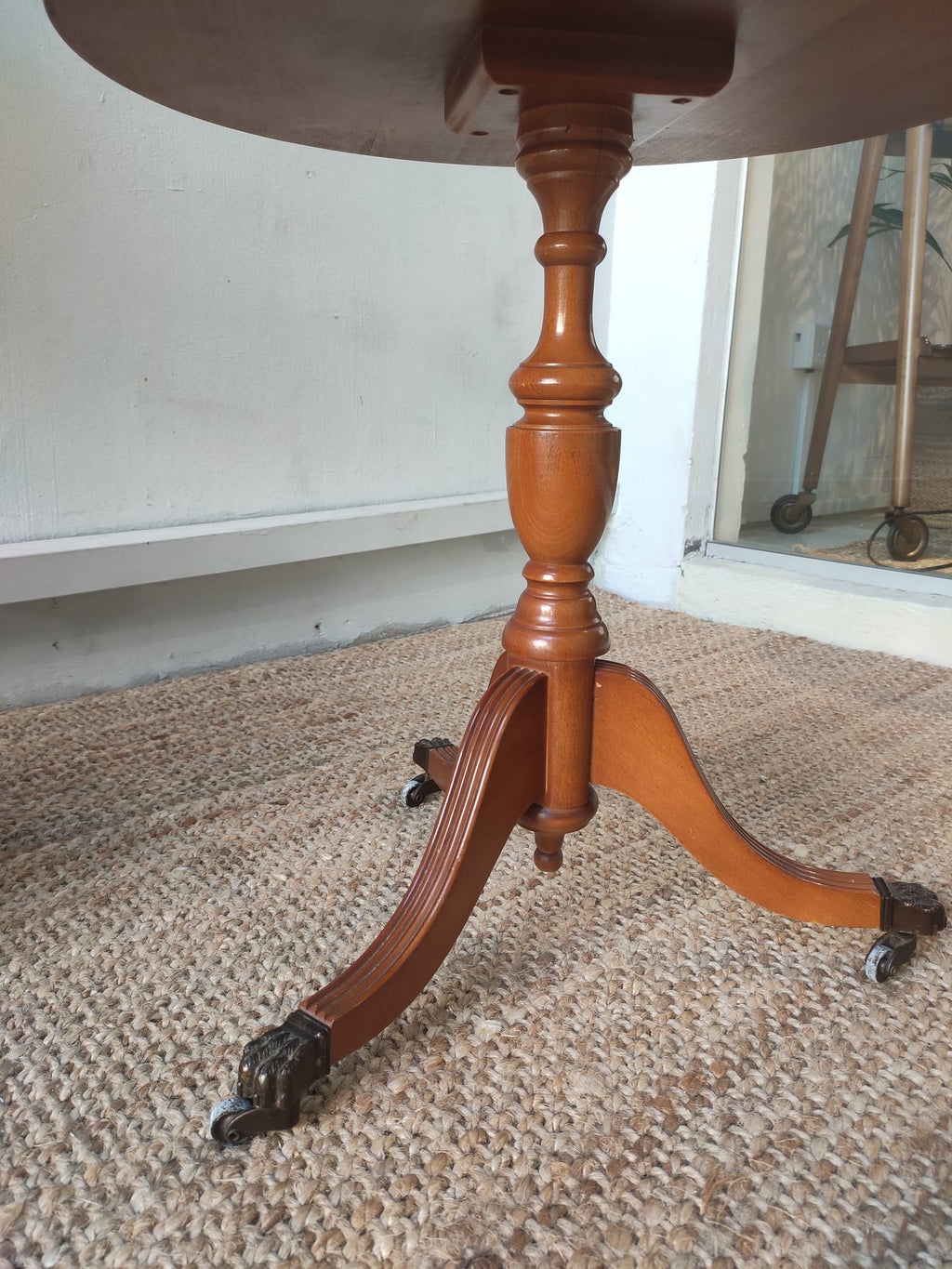 Satin wood table with tripod