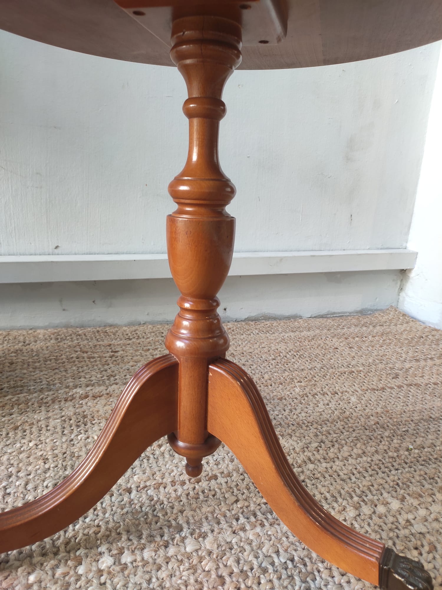 Satin wood table with tripod