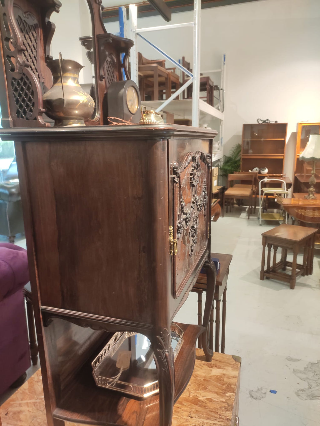 Victorian Rosewood cabinet with mirror