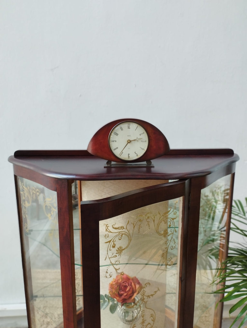 Vintage Display Cabinet with mirror Backing