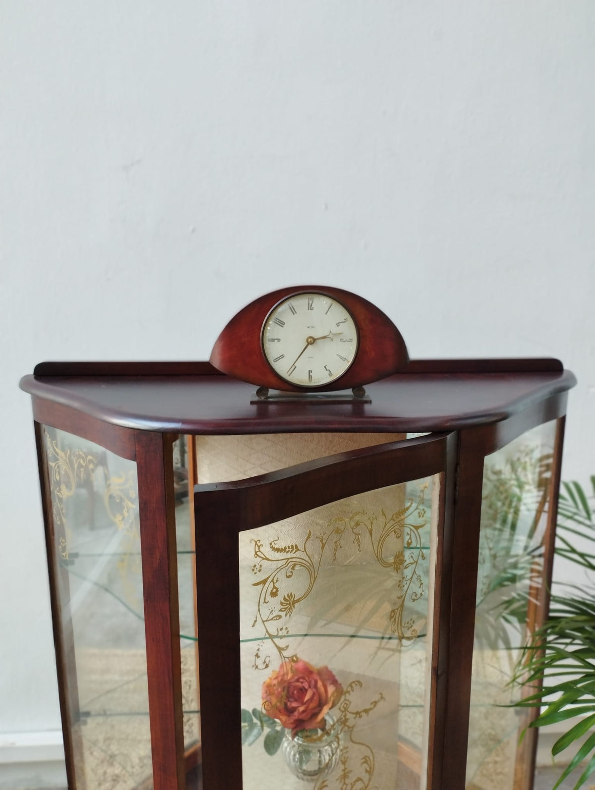 Vintage Display Cabinet with mirror Backing