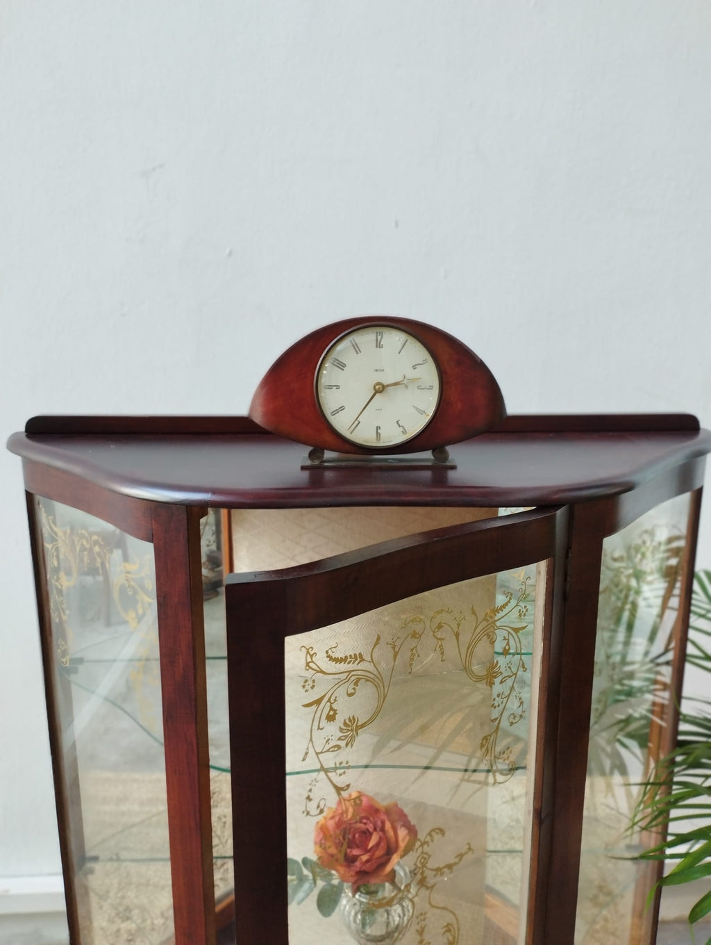 Vintage Display Cabinet with mirror Backing