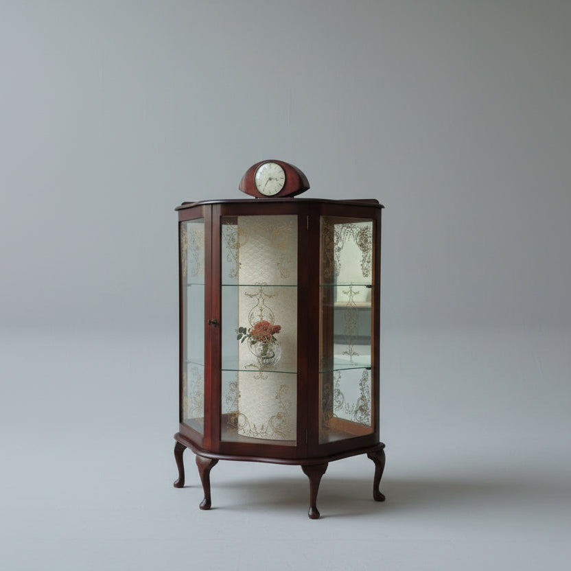 Vintage Display Cabinet with mirror Backing