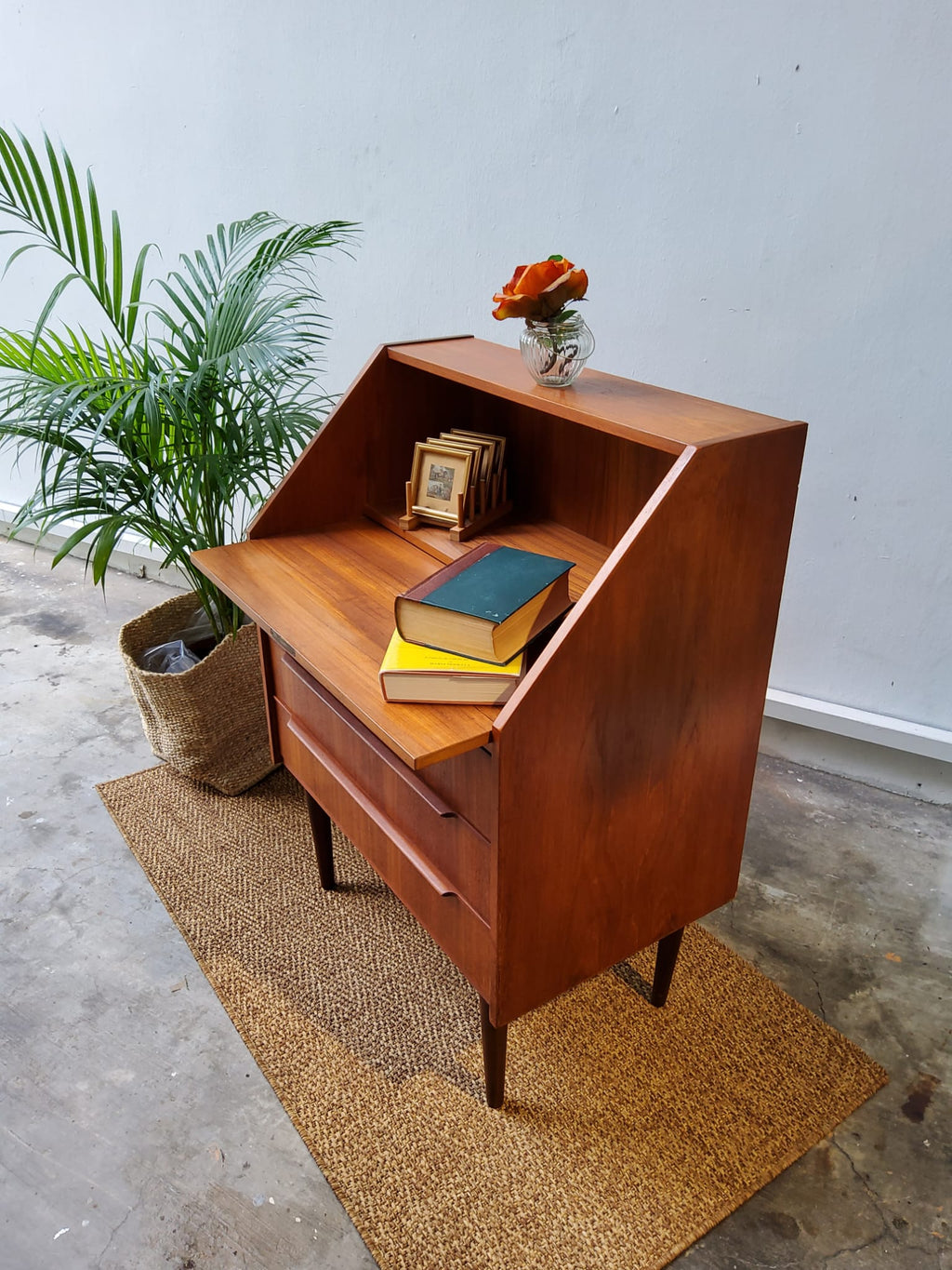 Danish style writing desk cabinet