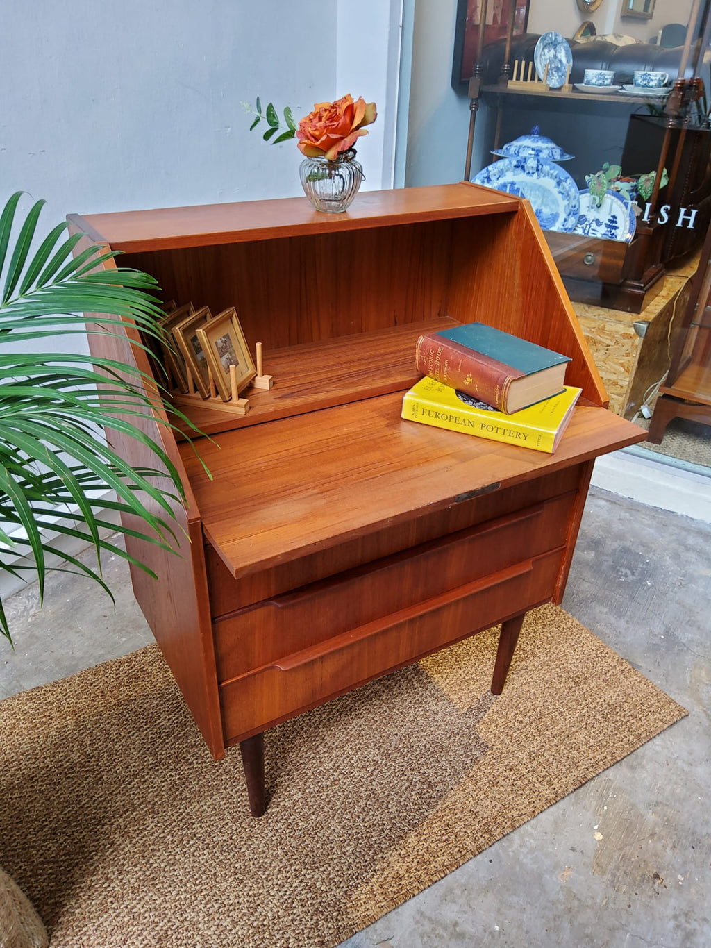 Danish style writing desk cabinet