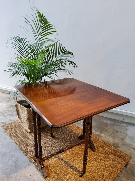 Drop leaf walnut table