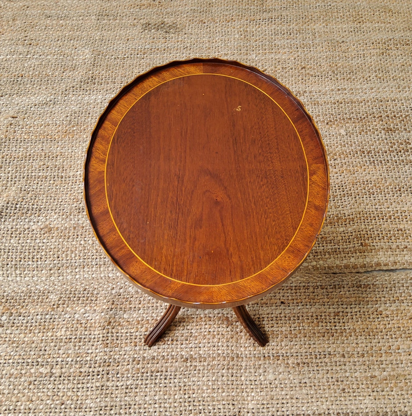 Antique mahogany regency style oval wine table