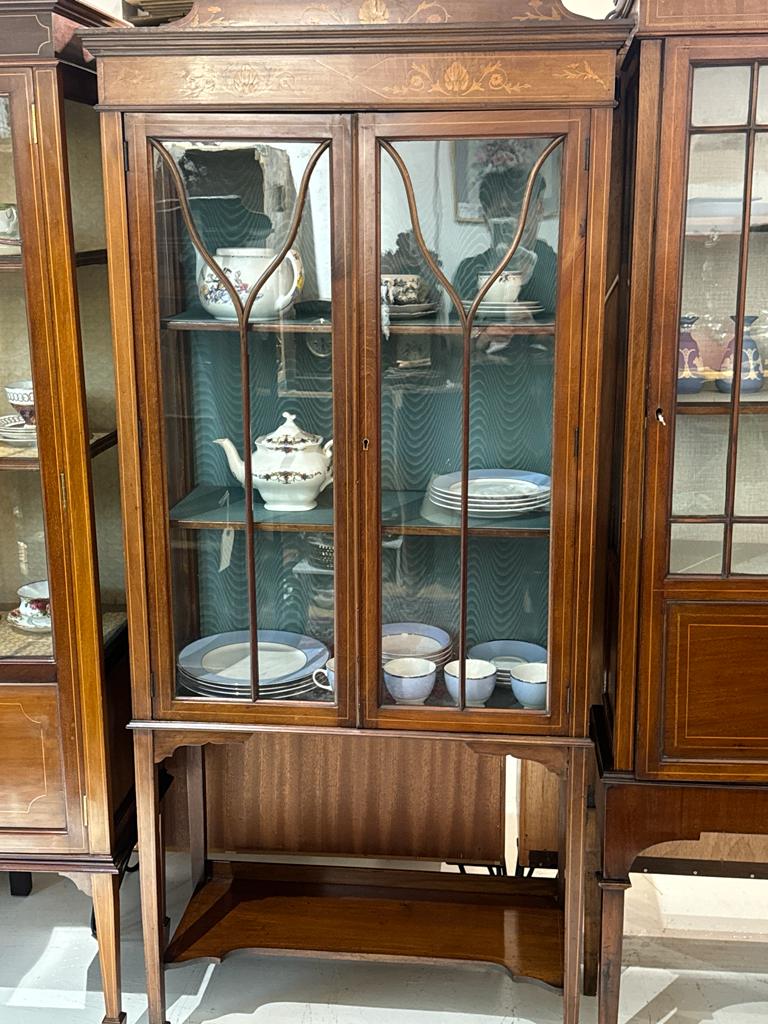 Sheraton style Edwardian Mahogany Display Cabinet
