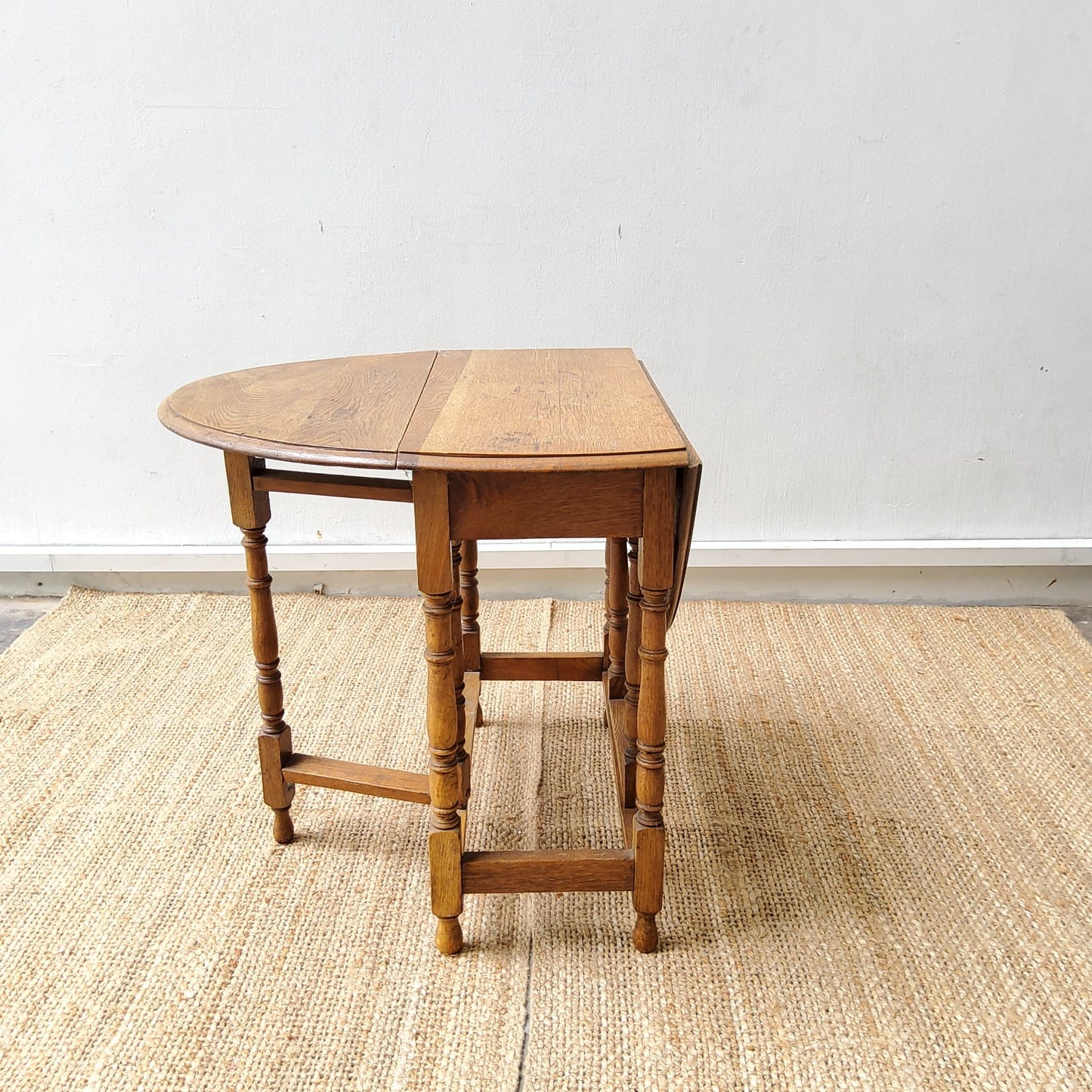 19th Century  Rustic Oak Folding Gateleg Table