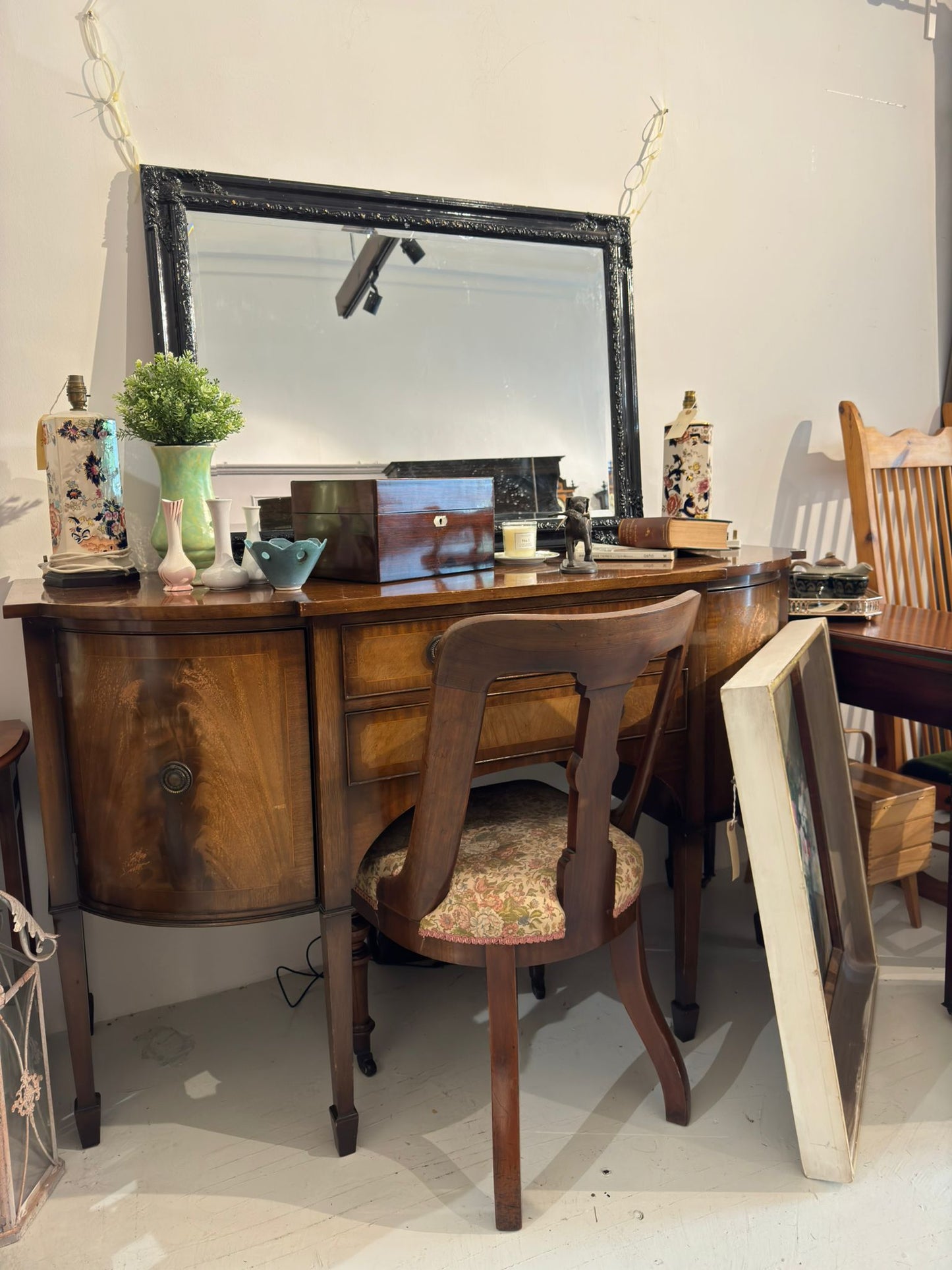 Georgian Style Mahogany Bow Sideboard