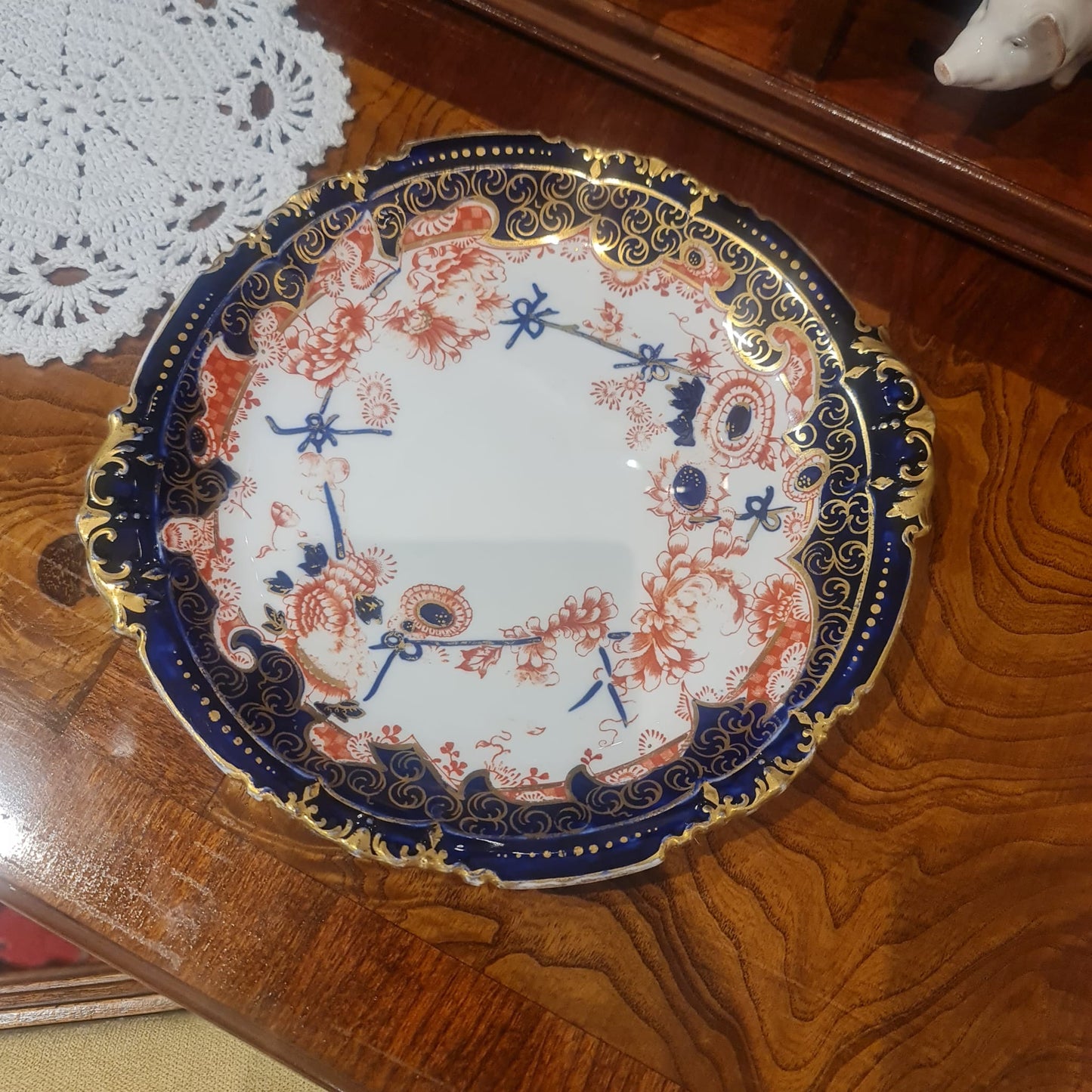 1901 Royal crown derby hand painted Imari plate