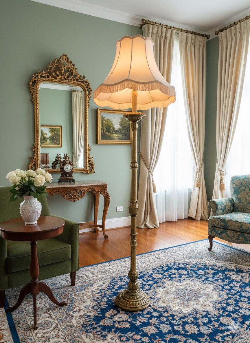 19th Century Style Giltwood Floor Lamp