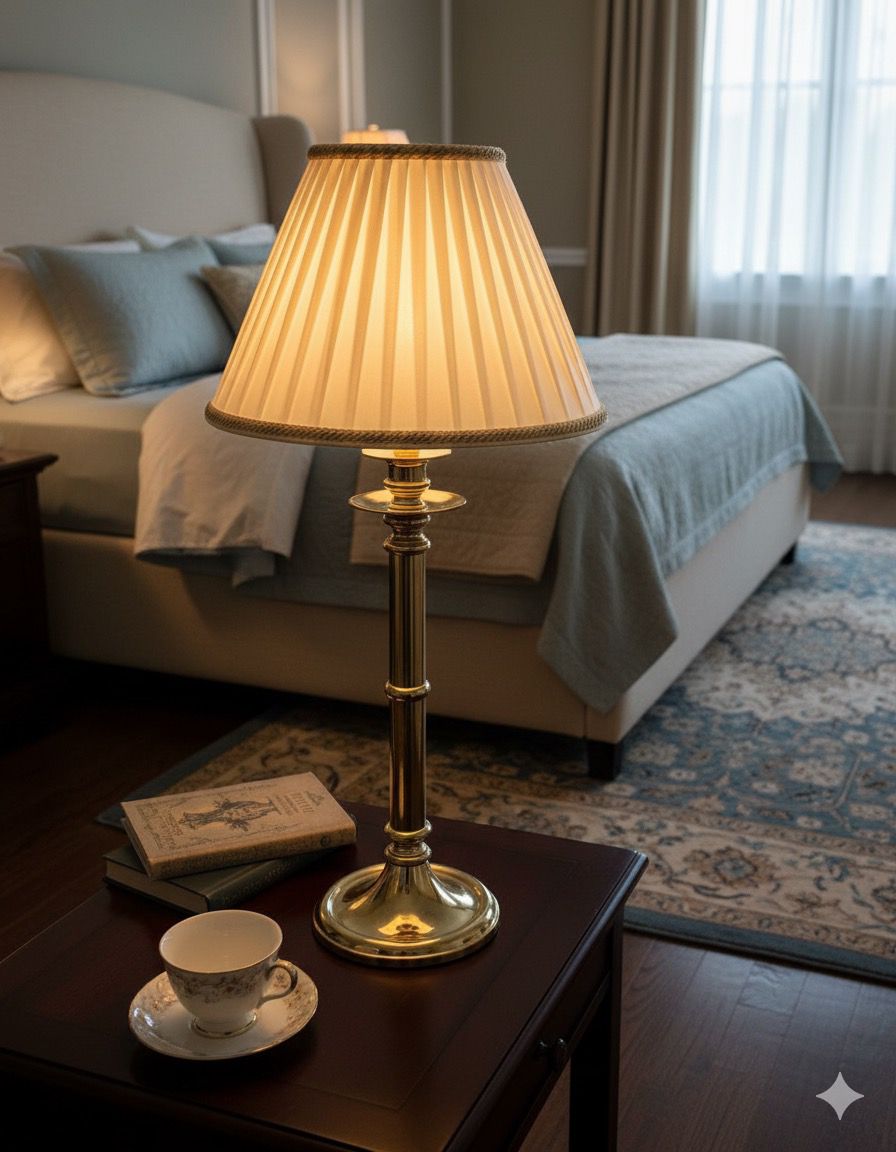 Regency brass table lamp