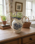 Vintage Blue and White Pitcher