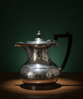 Vintage Silver-Plated Coffee Pot / Hot Water Jug with Black Handle