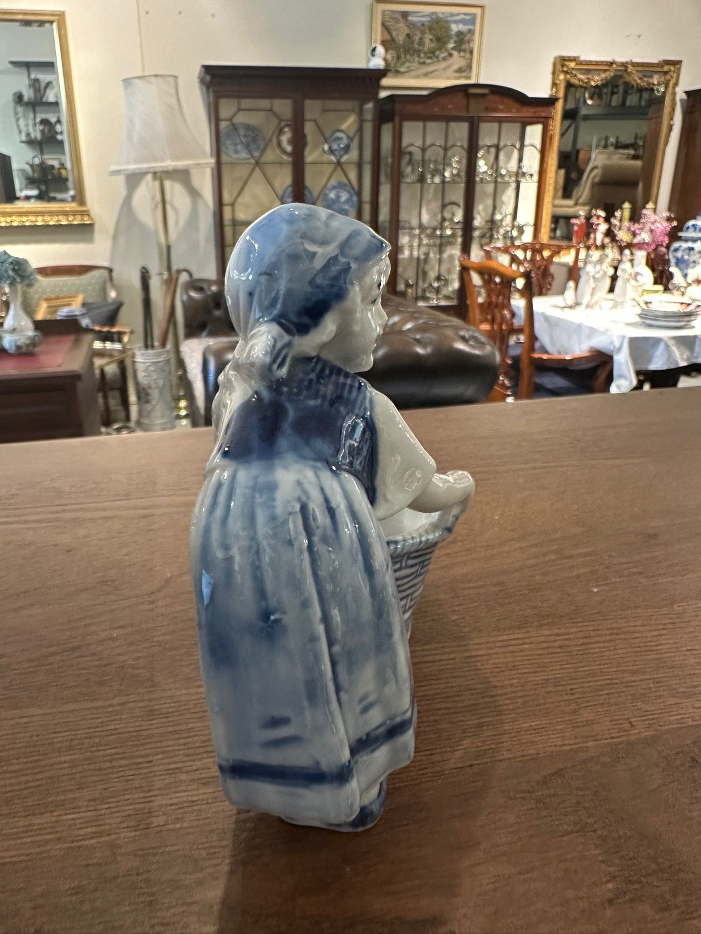 Blue and White Ceramic Planter