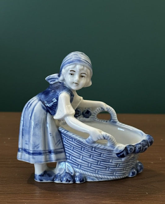 Blue and White Ceramic Planter