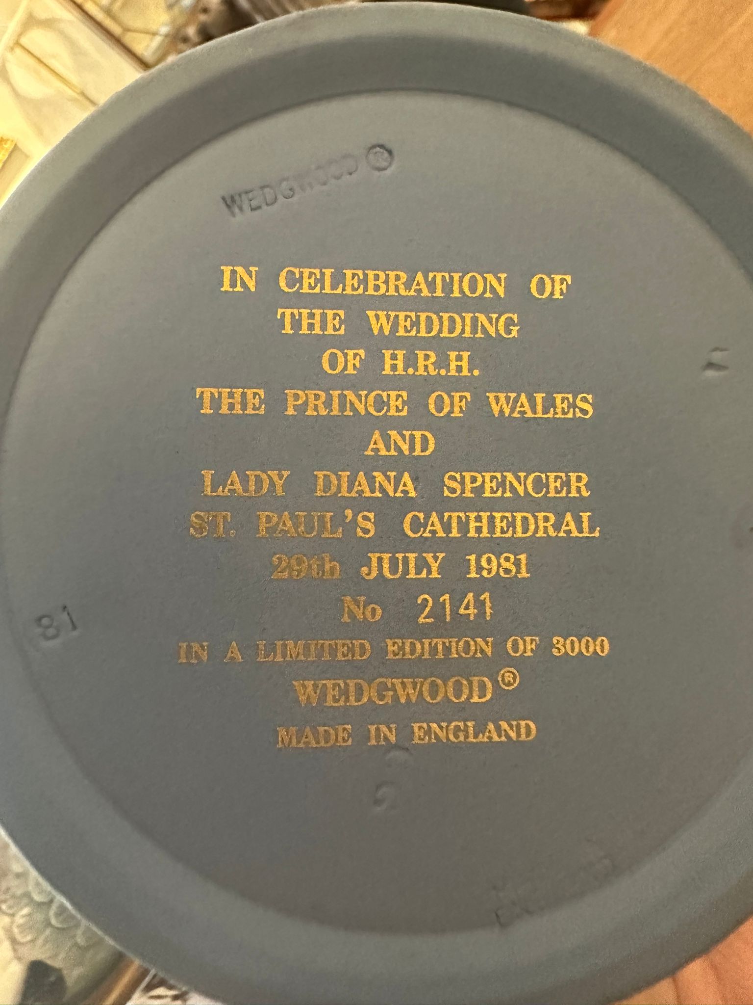 Wedgwood Jasperware The wedding of H.R.H. Twin Handle Mug