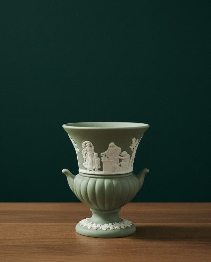 Sage Green Jasperware miniature vase