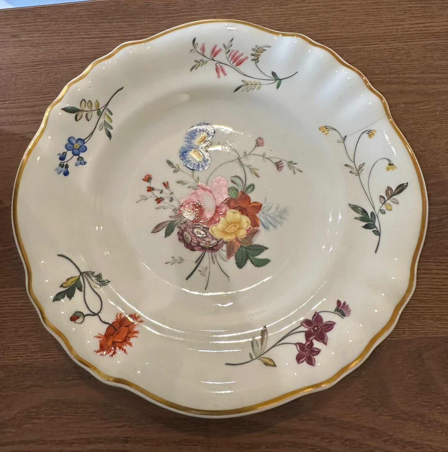 19th Century Coalport Hand-Painted Plate