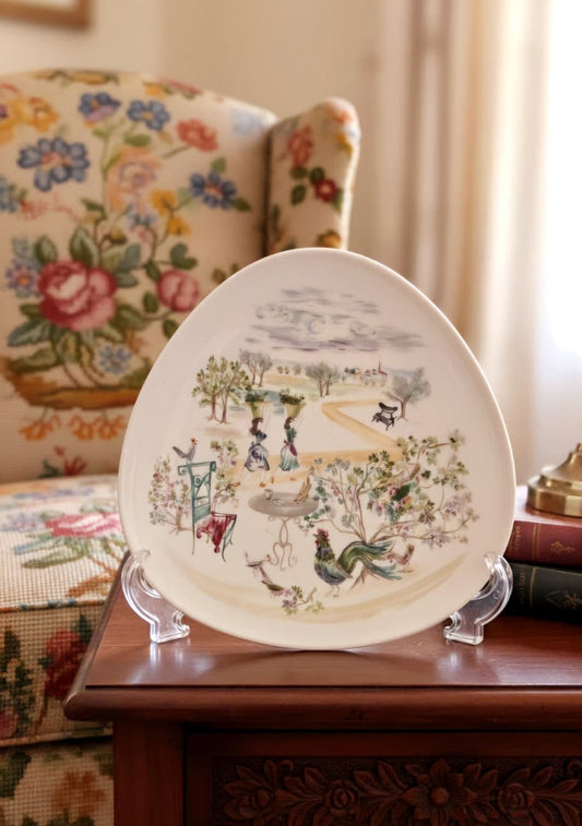 Vintage Rosenthal German Porcelain Plate, Hand-Decorated "Bette Baden" Series