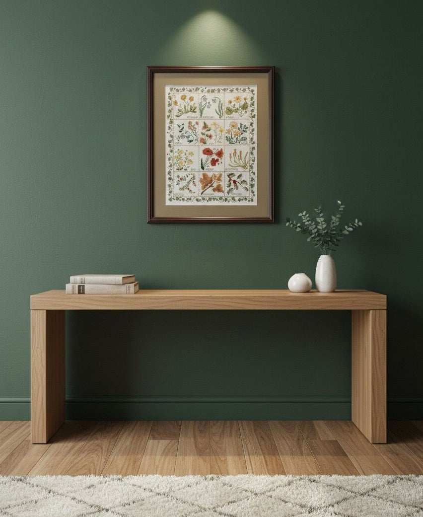 Counted Cross Stitch Large Embroidery KIT "Flowers of the Month" DMC threads