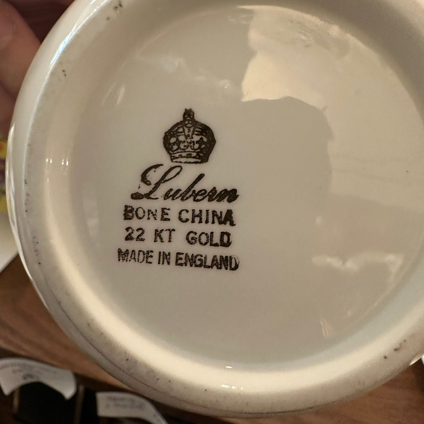 Lubern Bone China 22KT Gold Milk Jar