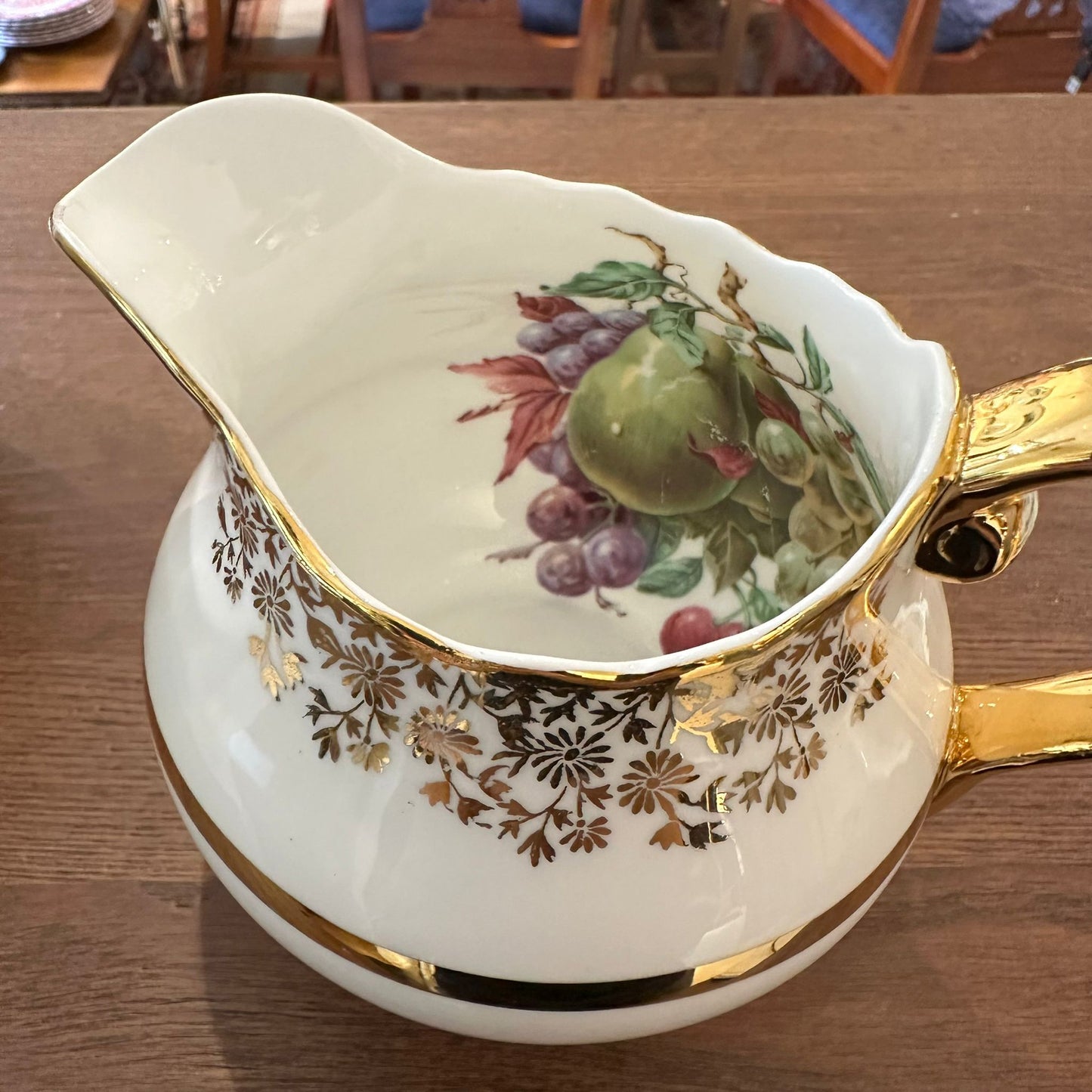 Lubern Bone China 22KT Gold Milk Jar