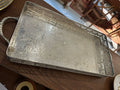 Vintage Sheffield silver plated serving tray (Length 46cm x Depth 19cm x Height 4.5cm)