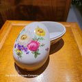 Vintage Fürstenberg Germany Porcelain Egg Trinket Box – Floral Bouquet