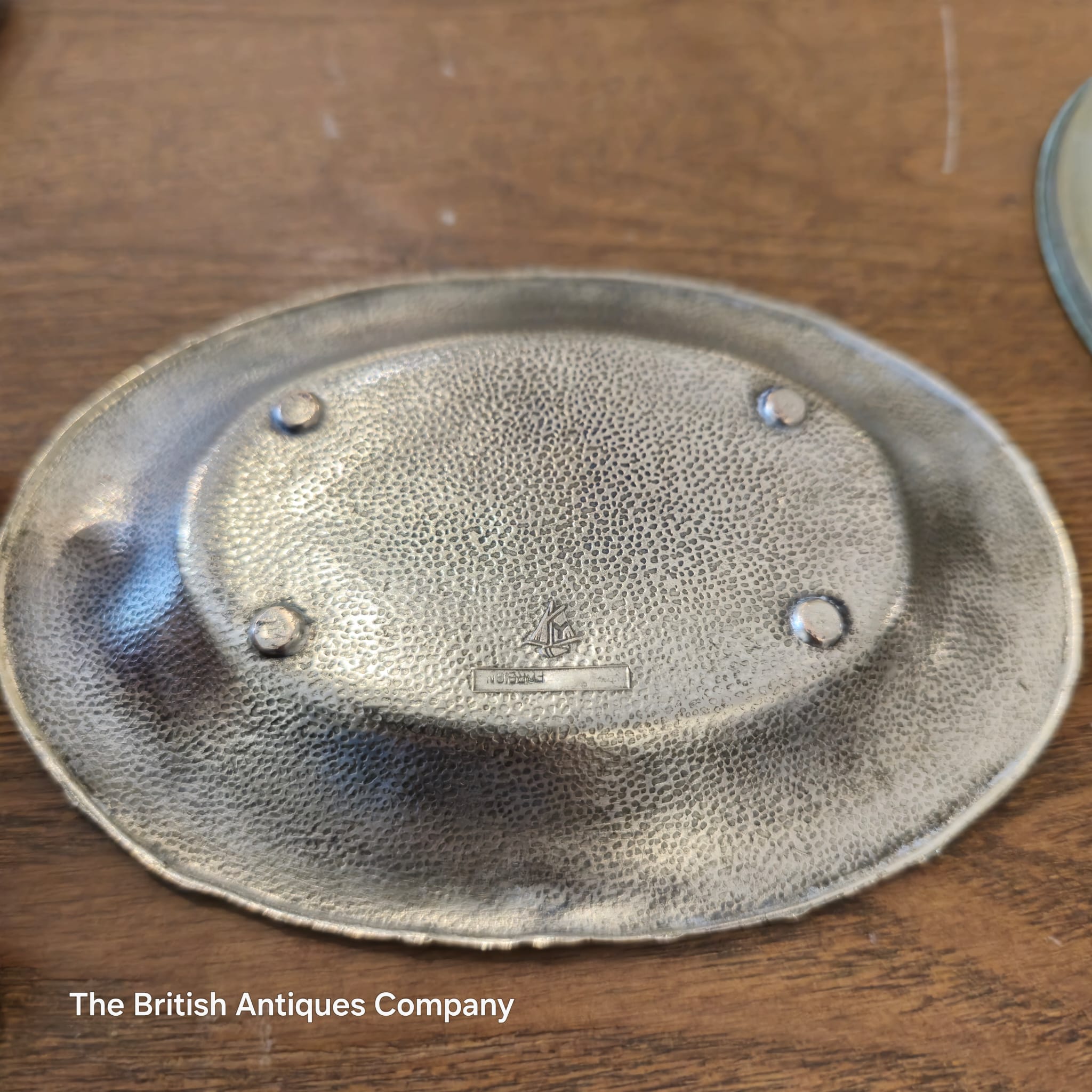 Vintage Foreign Silver-plated Embossed Small Dish