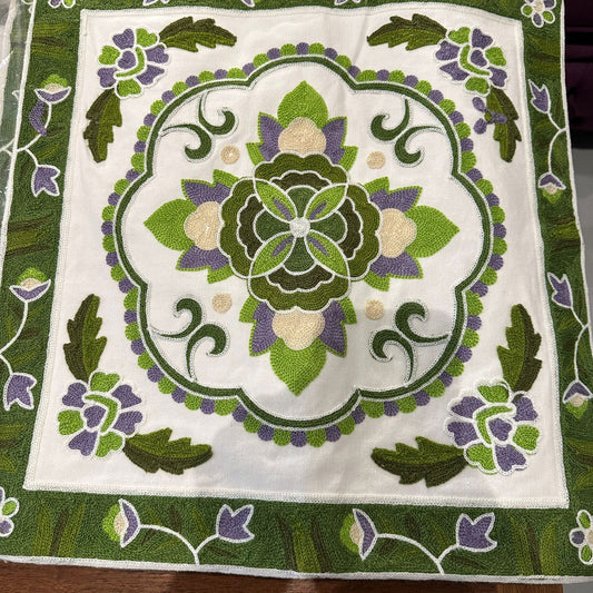 Beautiful Embroidered Pillow Cushion 43.5cm x 43.5cm