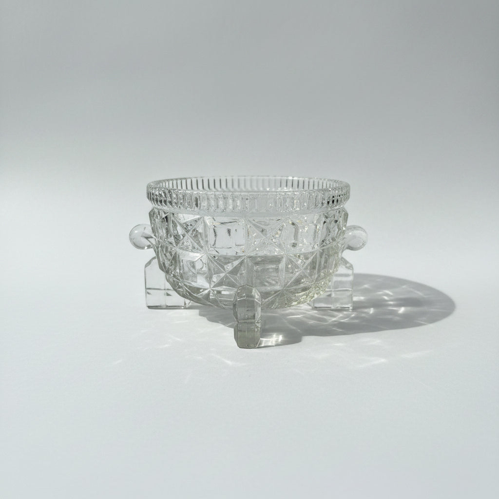 [New Arrival] Victorian Pressed Flint Glass Fruit Bowl