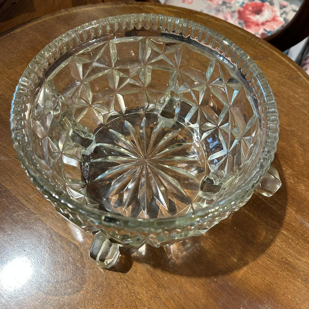 [New Arrival] Victorian Pressed Flint Glass Fruit Bowl