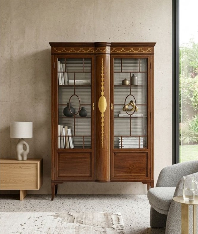 [Pre-order] Edwardian Mahogany Inlaid Display Cabinet