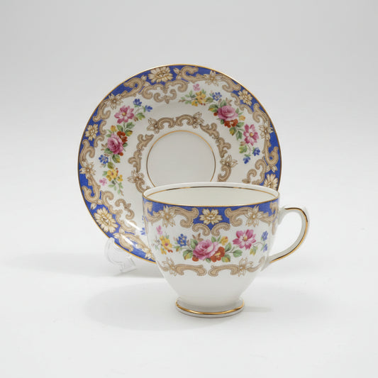 Old Royal Bone China with Vibrant Hand-painted Floral Bouquets Set