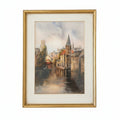 19th to Early 20th-Century Continental Canal Scene By Louis Burleigh Bruhl
