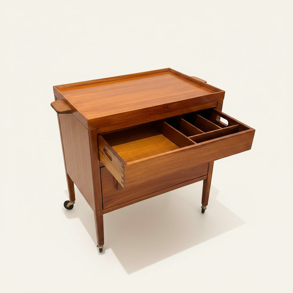 Mid-Century Modern Drink Cart Trolley